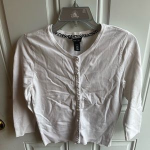 White House Black Market White Cardigan size Small